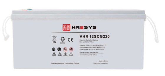 sistema di immagazzinamento dell'energia della batteria 220AH per le applicazioni cicliche L525mm X W267mm x H228m